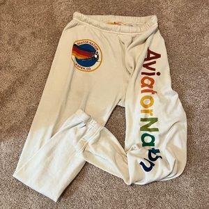 Aviator nation vintage white sweatpants. SIZE MEDIUM ( runs small )
